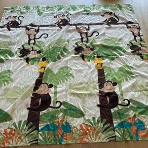 Monkey fabric shower curtain great for the jungle theme super cute.